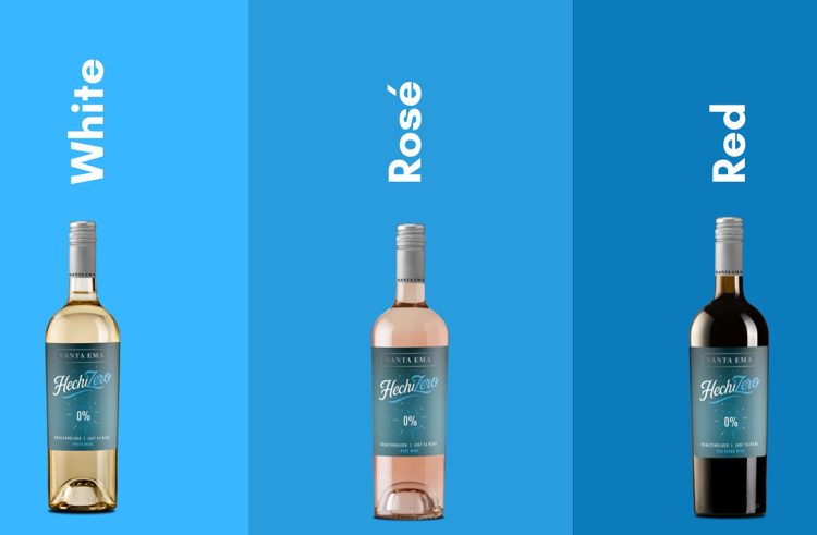 Hechizero White, Rosé y Red Blend son alternativas versátiles para disfrutar solas o como base en mocktails. Foto: Viña Santa Ema.